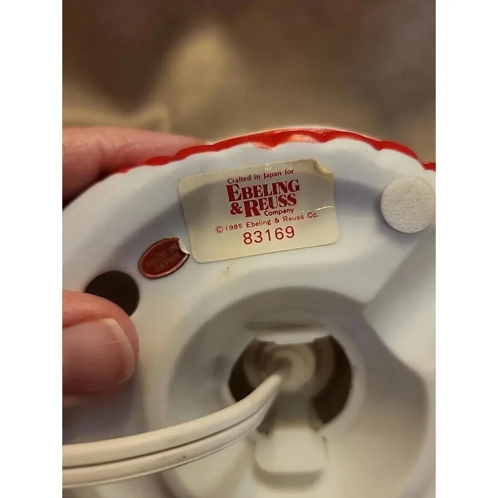 1985 Ebeling Reuss Ceramic Baby Doll Night Light Nursery Bedtime 5
